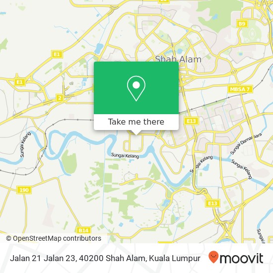 Peta Jalan 21 Jalan 23, 40200 Shah Alam