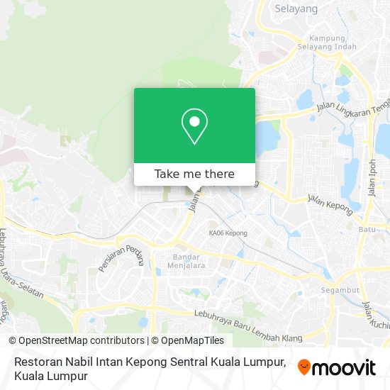 Peta Restoran Nabil Intan Kepong Sentral Kuala Lumpur