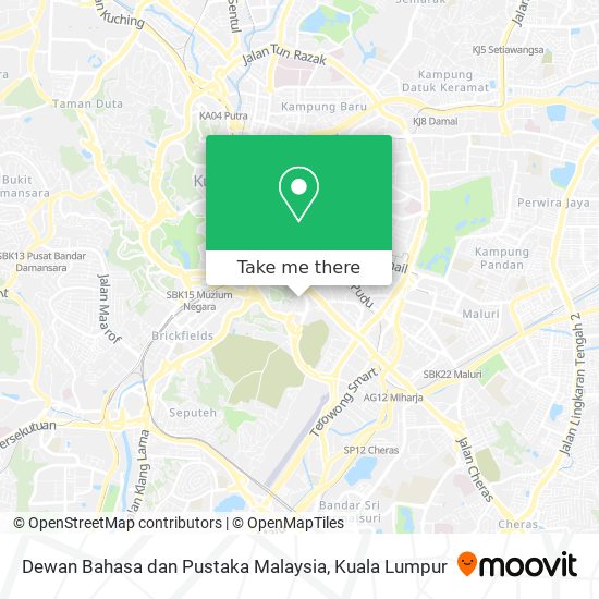 Dewan Bahasa dan Pustaka Malaysia map