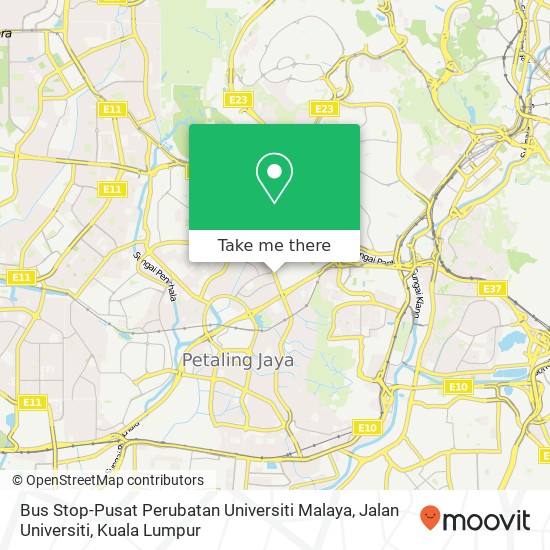 Bus Stop-Pusat Perubatan Universiti Malaya, Jalan Universiti map