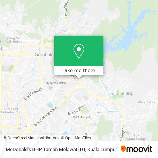 Peta McDonald's BHP Taman Melawati DT