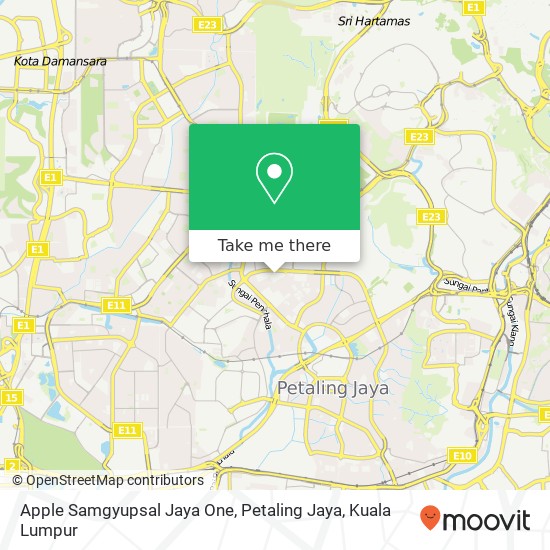 Apple Samgyupsal Jaya One, Petaling Jaya map