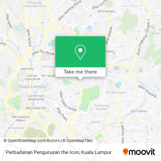 Perbadanan Pengurusan the Icon map