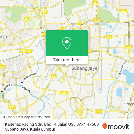 Kaitenaz Racing Sdn. Bhd., 4 Jalan USJ 3A / 4 47600 Subang Jaya map