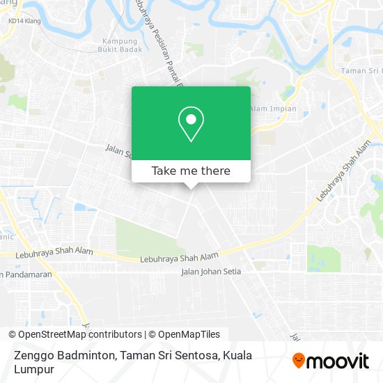 Zenggo Badminton, Taman Sri Sentosa map