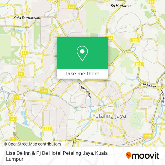 Lisa De Inn & Pj De Hotel Petaling Jaya map