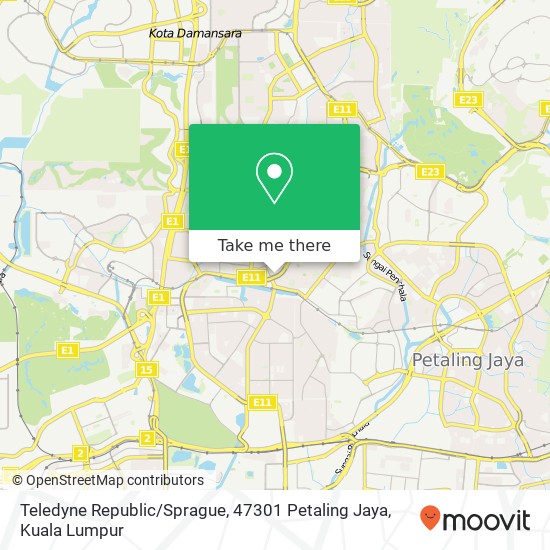 Peta Teledyne Republic / Sprague, 47301 Petaling Jaya
