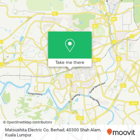 Matsushita Electric Co. Berhad, 40300 Shah Alam map