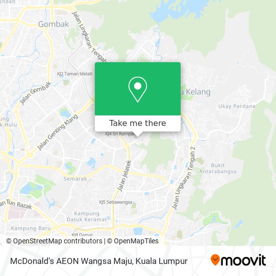 McDonald's AEON Wangsa Maju map