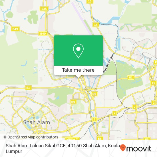 Peta Shah Alam Laluan Sikal GCE, 40150 Shah Alam