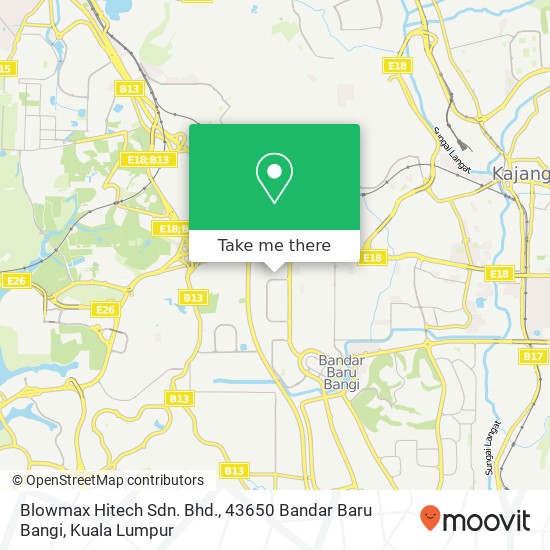 Peta Blowmax Hitech Sdn. Bhd., 43650 Bandar Baru Bangi