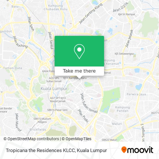 Tropicana the Residences KLCC map