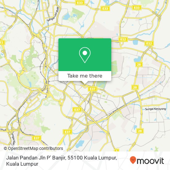 Jalan Pandan Jln P' Banjir, 55100 Kuala Lumpur map