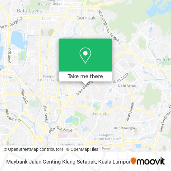 Maybank Jalan Genting Klang Setapak map