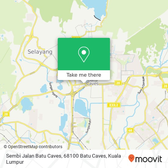 Peta Sembi Jalan Batu Caves, 68100 Batu Caves