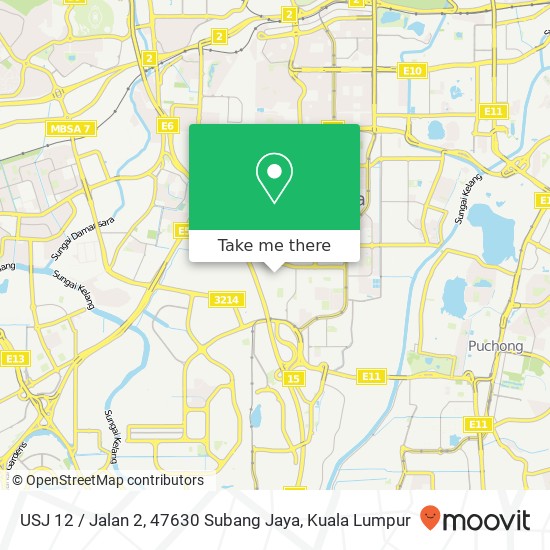 Peta USJ 12 / Jalan 2, 47630 Subang Jaya