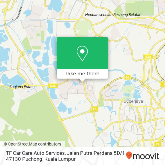 TF Car Care Auto Services, Jalan Putra Perdana 5D / 1 47130 Puchong map