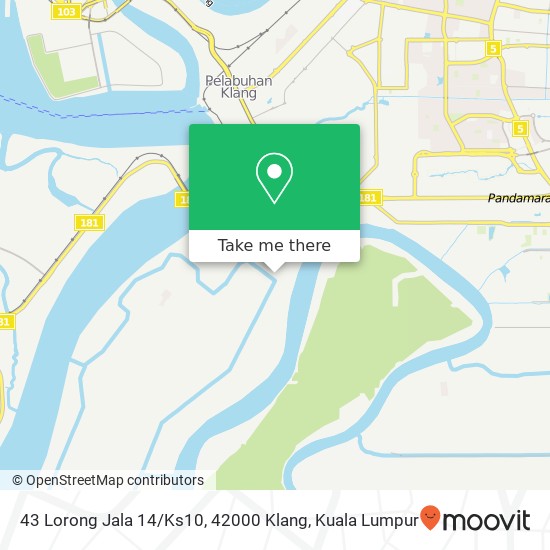 43 Lorong Jala 14 / Ks10, 42000 Klang map