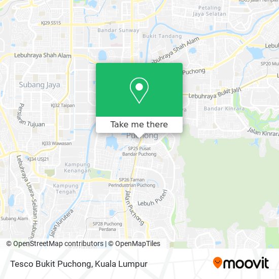 Tesco Bukit Puchong map