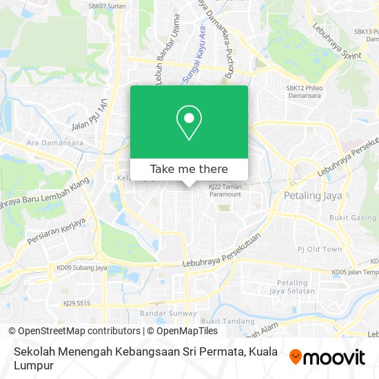 Sekolah Menengah Kebangsaan Sri Permata map