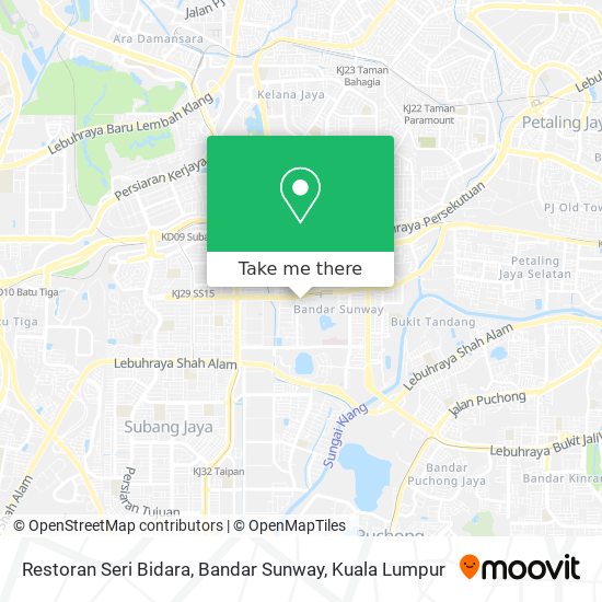 Restoran Seri Bidara, Bandar Sunway map