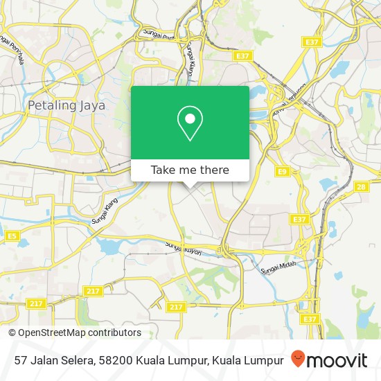 Peta 57 Jalan Selera, 58200 Kuala Lumpur