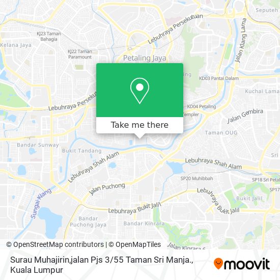 Surau Muhajirin,jalan Pjs 3 / 55 Taman Sri Manja. map