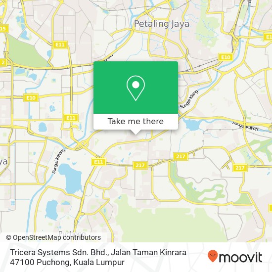 Peta Tricera Systems Sdn. Bhd., Jalan Taman Kinrara 47100 Puchong