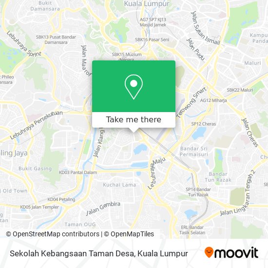 Peta Sekolah Kebangsaan Taman Desa