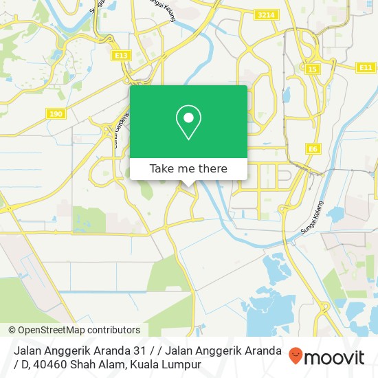 Peta Jalan Anggerik Aranda 31 / / Jalan Anggerik Aranda / D, 40460 Shah Alam