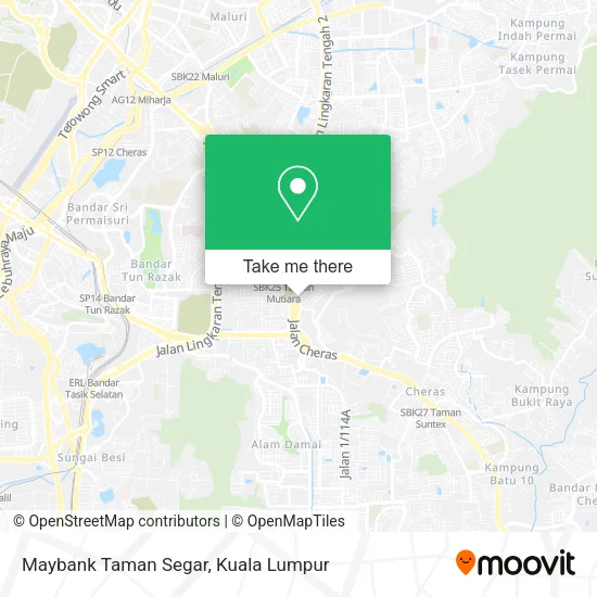 Maybank Taman Segar map
