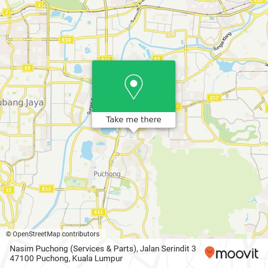 Nasim Puchong (Services & Parts), Jalan Serindit 3 47100 Puchong map