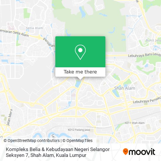 Kompleks Belia & Kebudayaan Negeri Selangor Seksyen 7, Shah Alam map