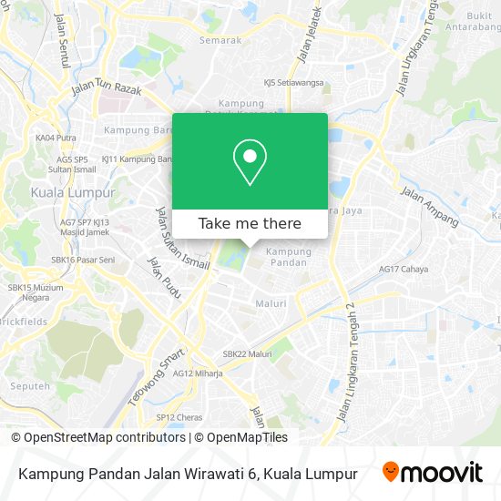 Peta Kampung Pandan Jalan Wirawati 6