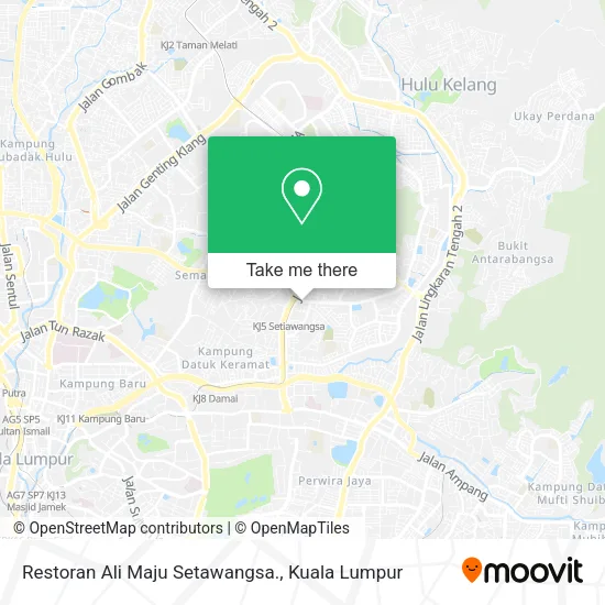 Restoran Ali Maju Setawangsa. map
