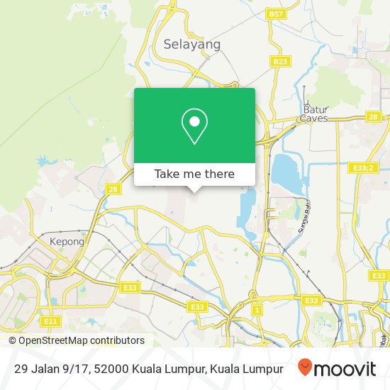 Peta 29 Jalan 9 / 17, 52000 Kuala Lumpur