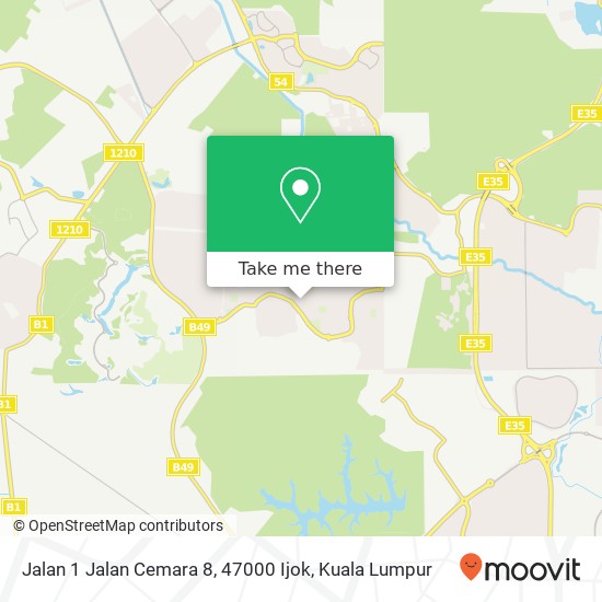 Peta Jalan 1 Jalan Cemara 8, 47000 Ijok