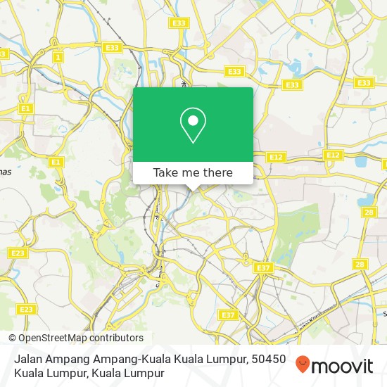 Peta Jalan Ampang Ampang-Kuala Kuala Lumpur, 50450 Kuala Lumpur