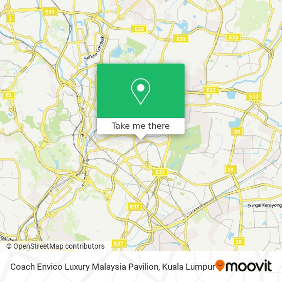 Peta Coach Envico Luxury Malaysia Pavilion