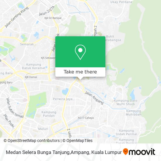 Peta Medan Selera Bunga Tanjung,Ampang