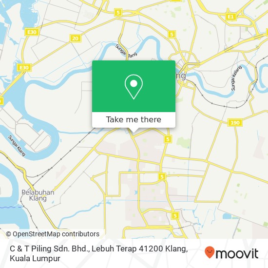 C & T Piling Sdn. Bhd., Lebuh Terap 41200 Klang map