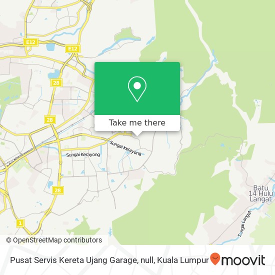 Peta Pusat Servis Kereta Ujang Garage, null