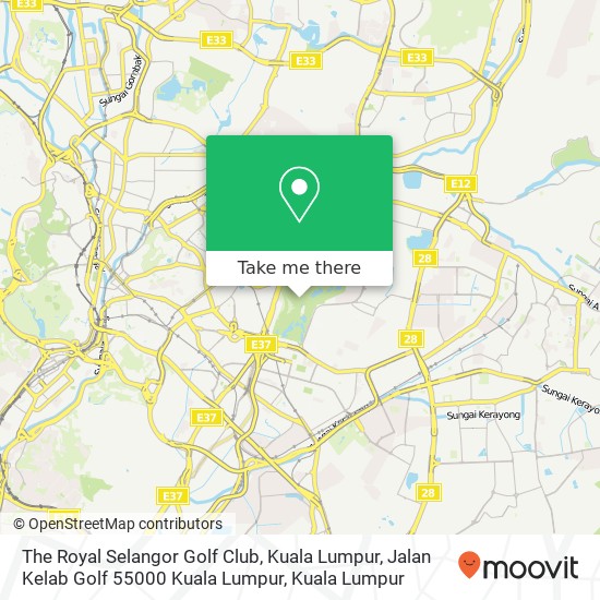 The Royal Selangor Golf Club, Kuala Lumpur, Jalan Kelab Golf 55000 Kuala Lumpur map