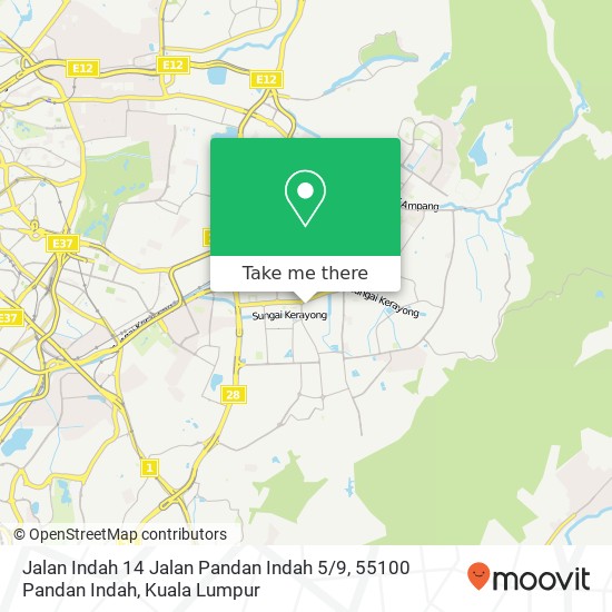 Peta Jalan Indah 14 Jalan Pandan Indah 5 / 9, 55100 Pandan Indah