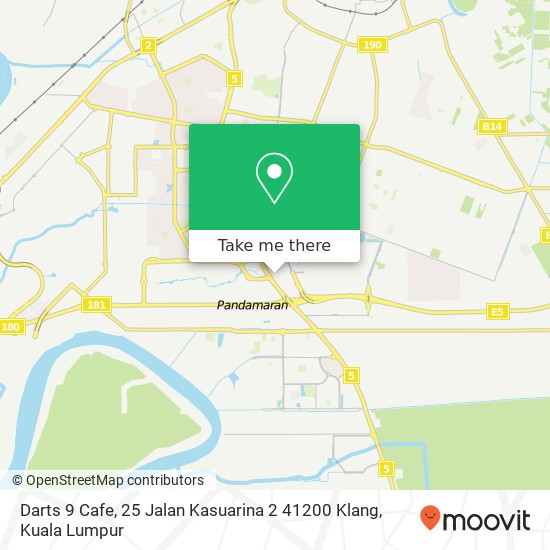 Peta Darts 9 Cafe, 25 Jalan Kasuarina 2 41200 Klang