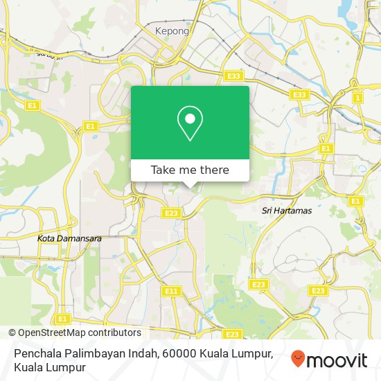 Penchala Palimbayan Indah, 60000 Kuala Lumpur map