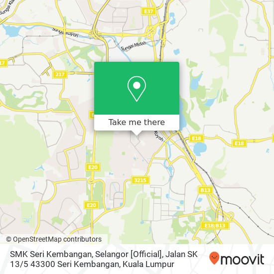 Peta SMK Seri Kembangan, Selangor [Official], Jalan SK 13 / 5 43300 Seri Kembangan