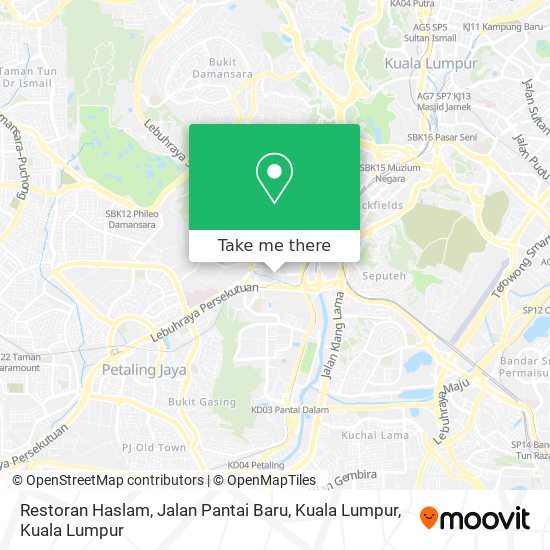 Restoran Haslam, Jalan Pantai Baru, Kuala Lumpur map