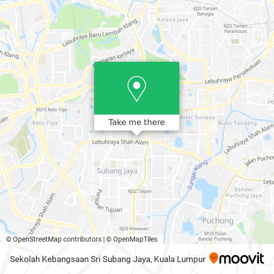 Peta Sekolah Kebangsaan Sri Subang Jaya
