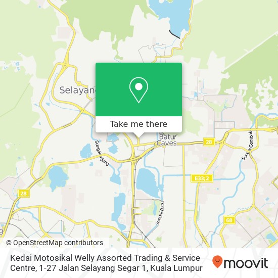 Peta Kedai Motosikal Welly Assorted Trading & Service Centre, 1-27 Jalan Selayang Segar 1